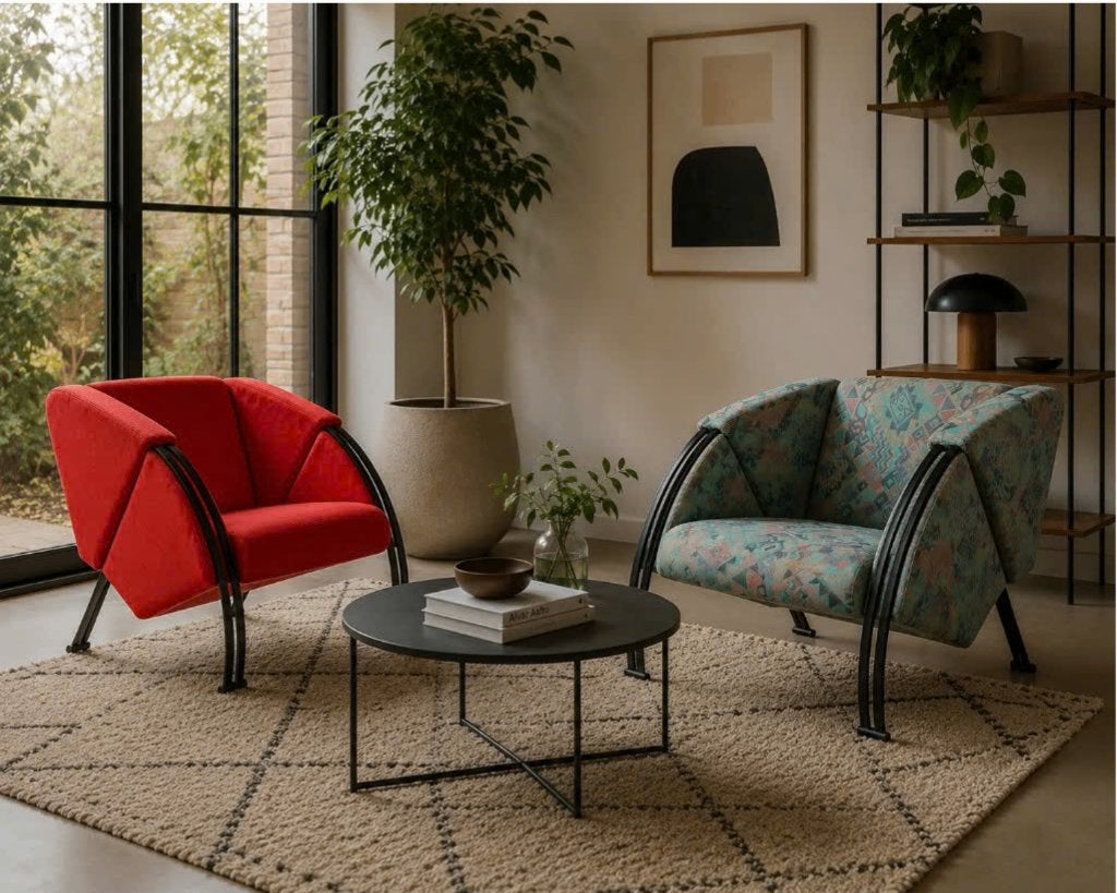 2x Young International Gelderland banken en 2 fauteuils, Gebruikt, 75 tot 100 cm, Stof, 50 tot 75 cm