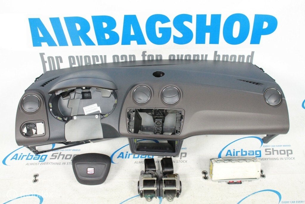 Airbag set Dashboard zwart/bruin navi Seat Ibiza (2008-2015), Gebruikt, Ophalen of Verzenden