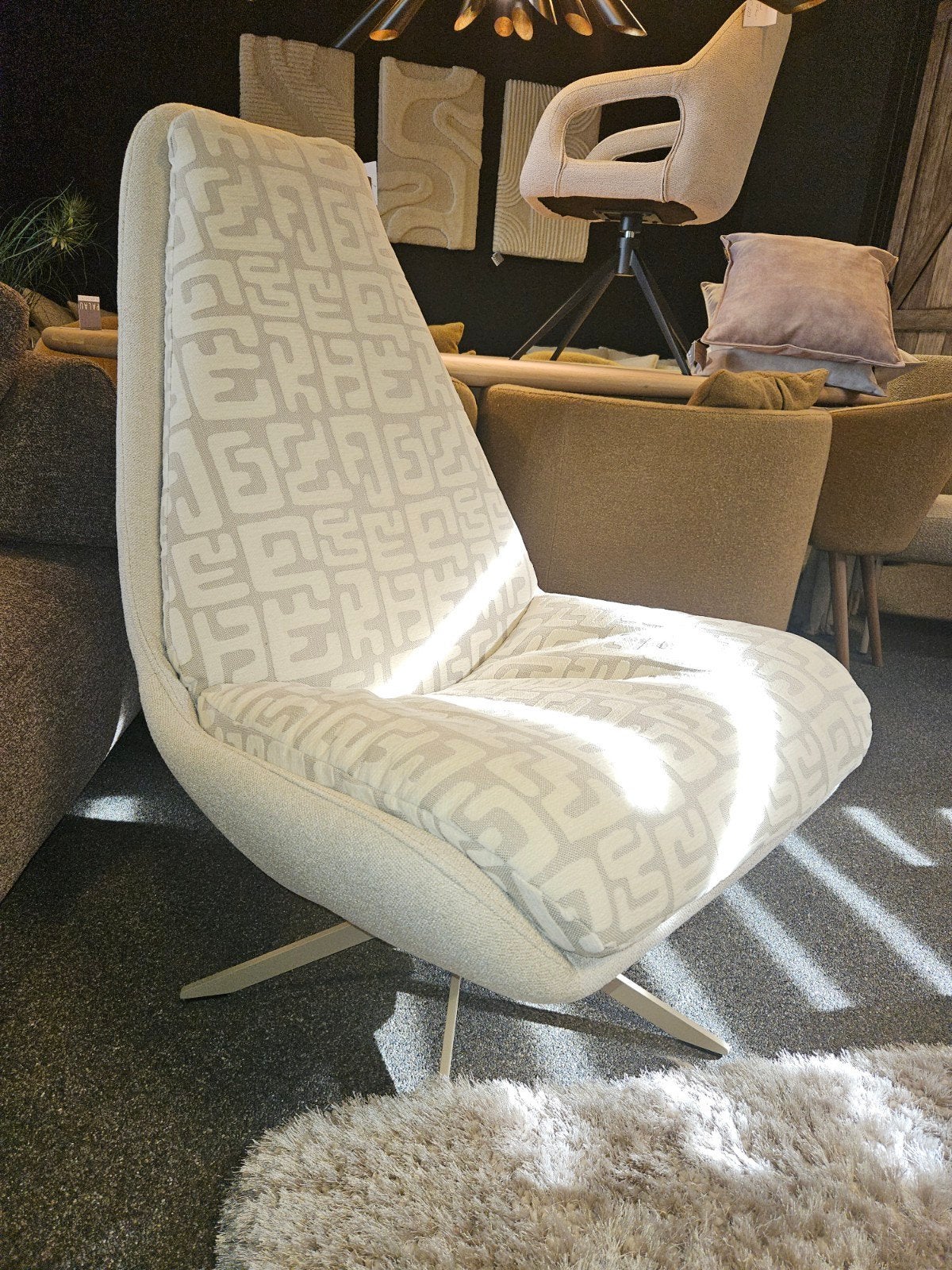 draai fauteuil HARM, Huis en Inrichting, Ophalen of Verzenden, Nieuw, 75 tot 100 cm, Leer
