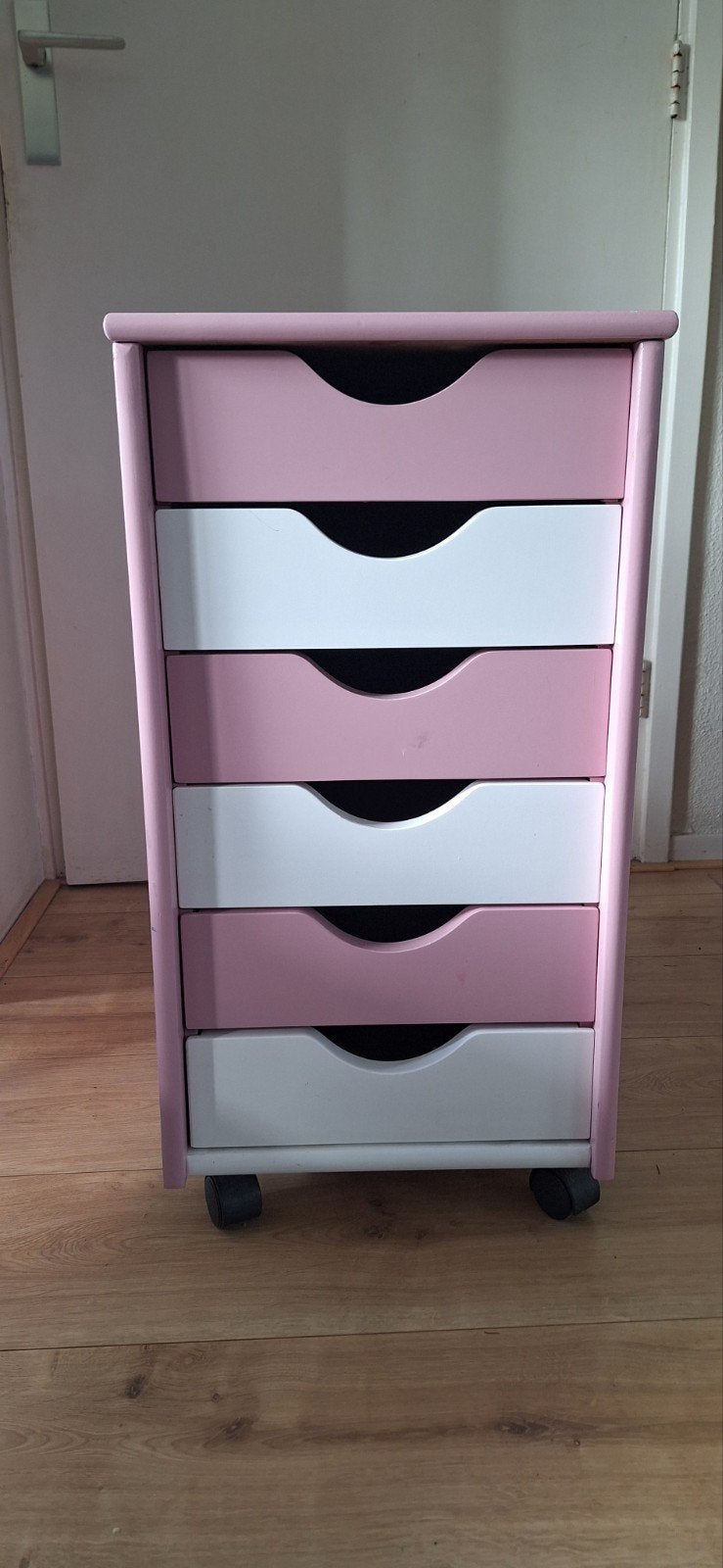 Ladeblok voor kinderbureau - Roze/Wit (6 lades), Minder dan 90 cm, Gebruikt, Ophalen of Verzenden, Minder dan 50 cm