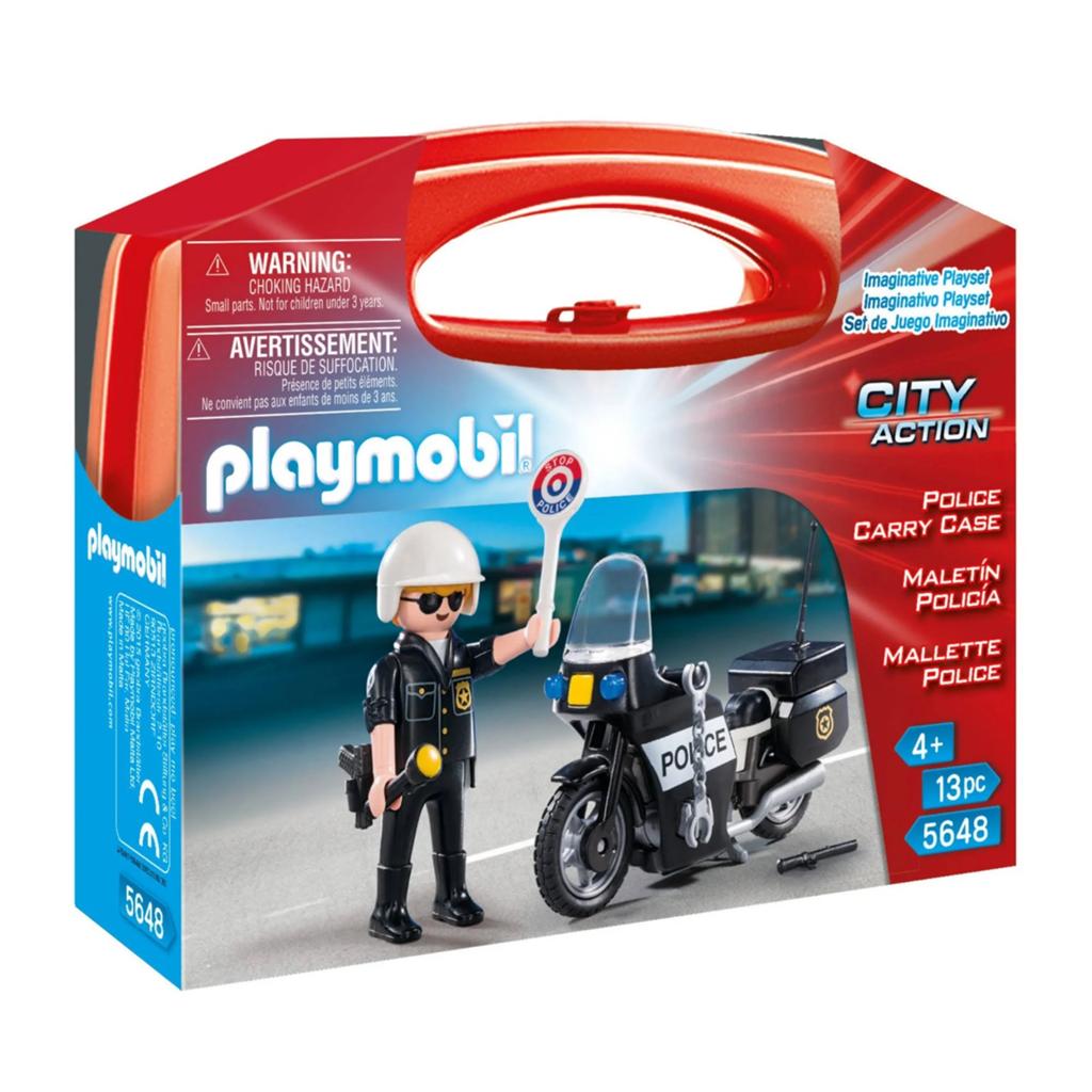 Playmobil City Action 5648 Politie Motor Compleet, Ophalen of Verzenden, Zo goed als nieuw, Complete set
