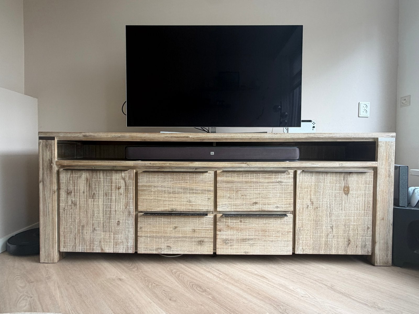 TV meubel Pronto Wonen - 210x45x79 cm, Ophalen, Gebruikt, 200 cm of meer, Minder dan 100 cm