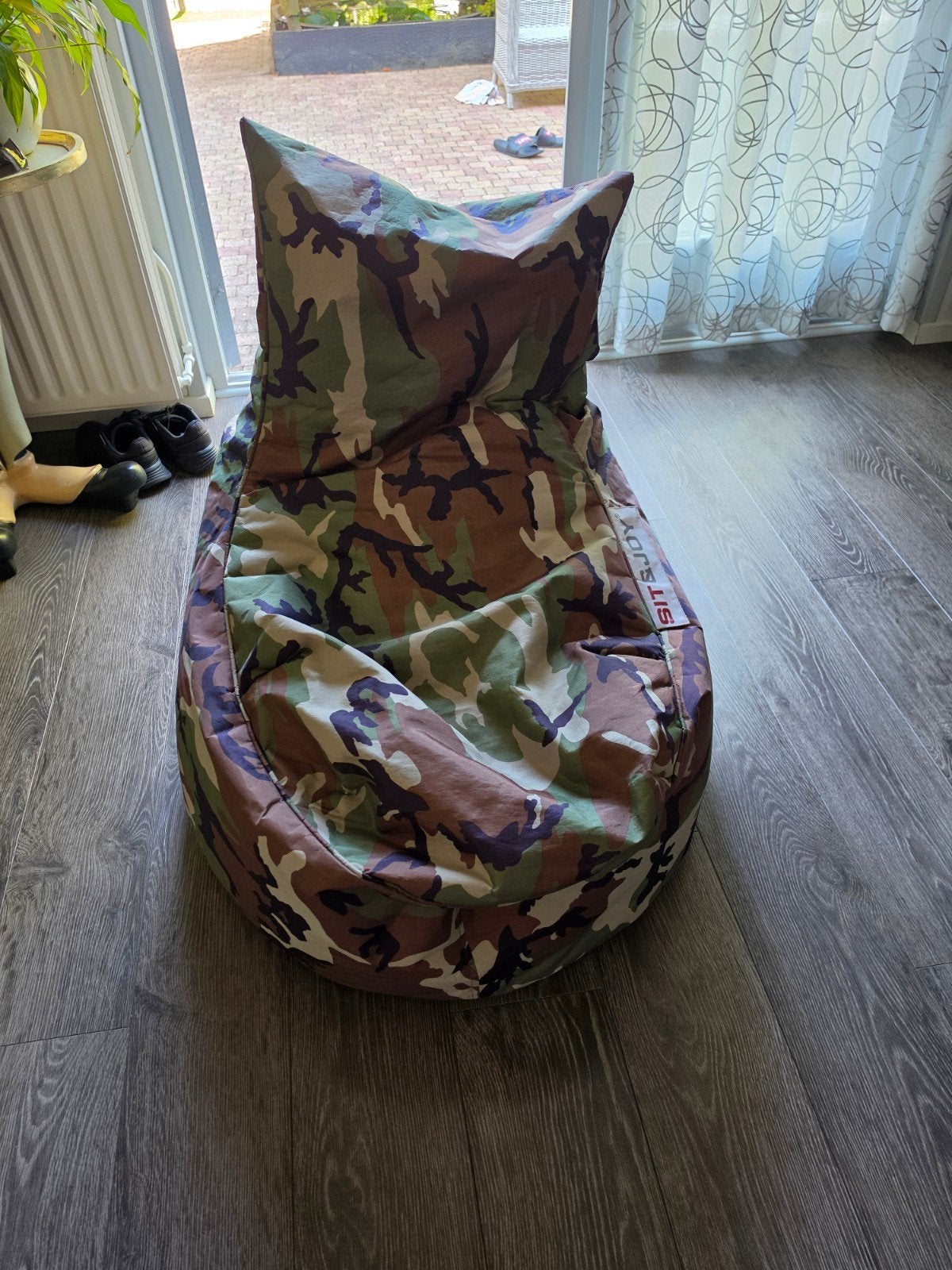 Zitzak camouflage print - Sit & Joy, Ophalen, Gebruikt, Meerkleurig, Zitzakstoel