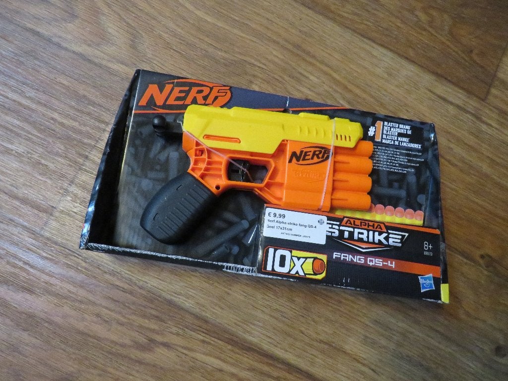 nieuwe nerf alpha strike fang qs-4 nog in verpakking, Ophalen of Verzenden, Nieuw