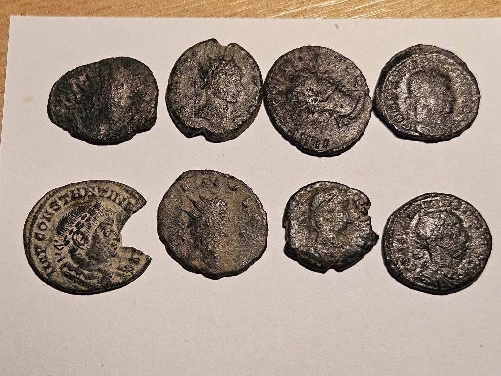 Lot van 8 romeinse munten, Ophalen of Verzenden, Italië, Setje