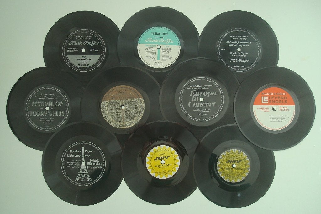 10 flexidiscs Reader's Digest / NRV, Ophalen, Gebruikt, 7 inch