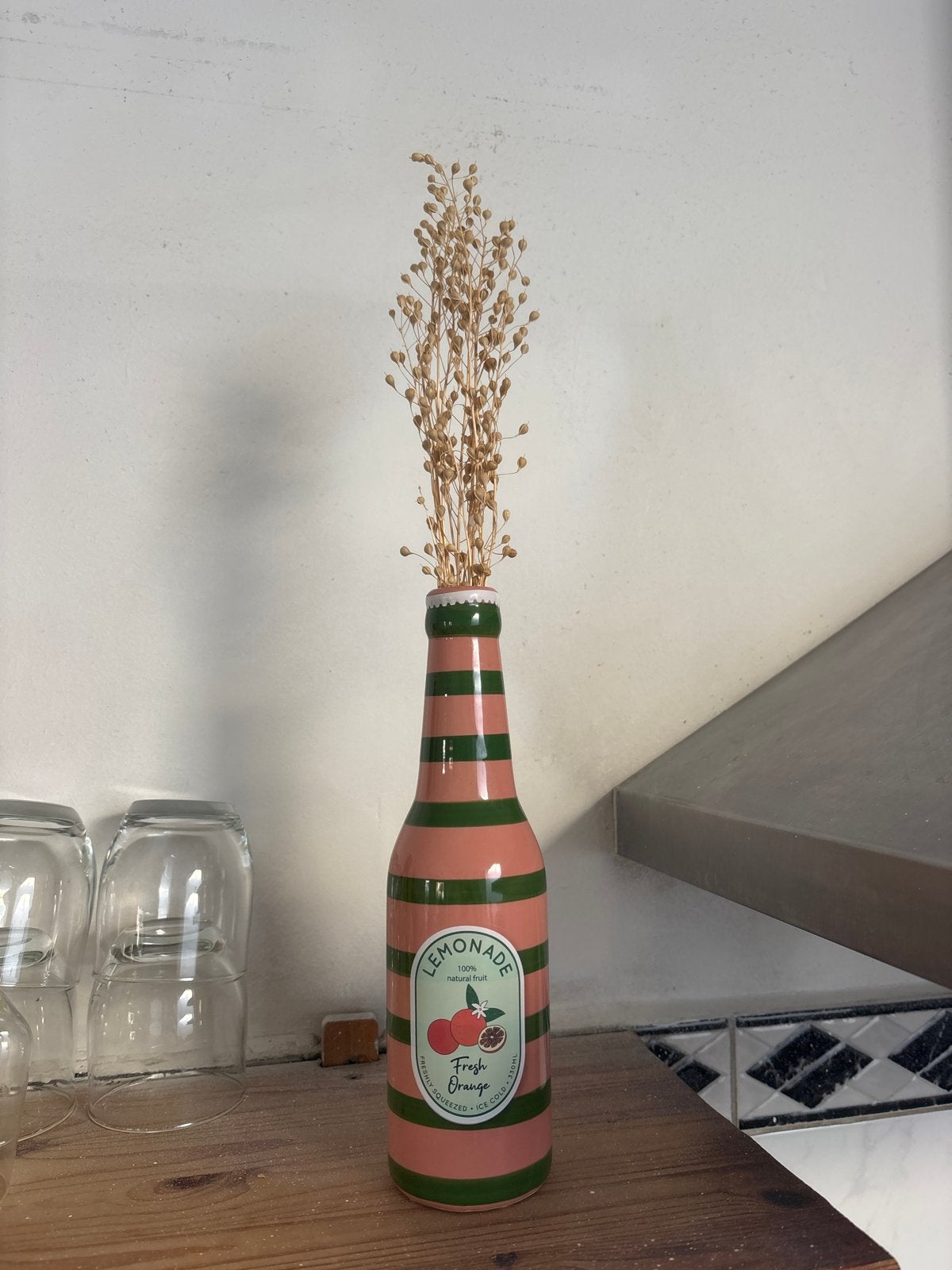 Sissy-Boy vaas met droogbloemen - Zo goed als nieuw, 24 cm, Meerkleurig, Ophalen of Verzenden, Zo goed als nieuw