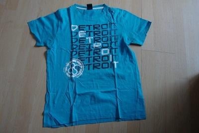 BLAUW SHIRT met print Maat 158/164, Ophalen of Verzenden, Zo goed als nieuw, Jongen, Shirt of Longsleeve