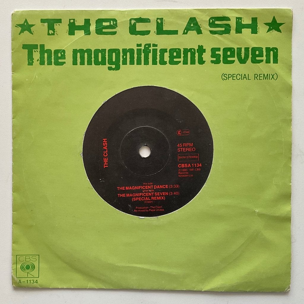 The Clash - Magnificent Seven (Special Remix) 1981, Cd's en Dvd's, Vinyl Singles, 7 inch, Ophalen of Verzenden, Zo goed als nieuw
