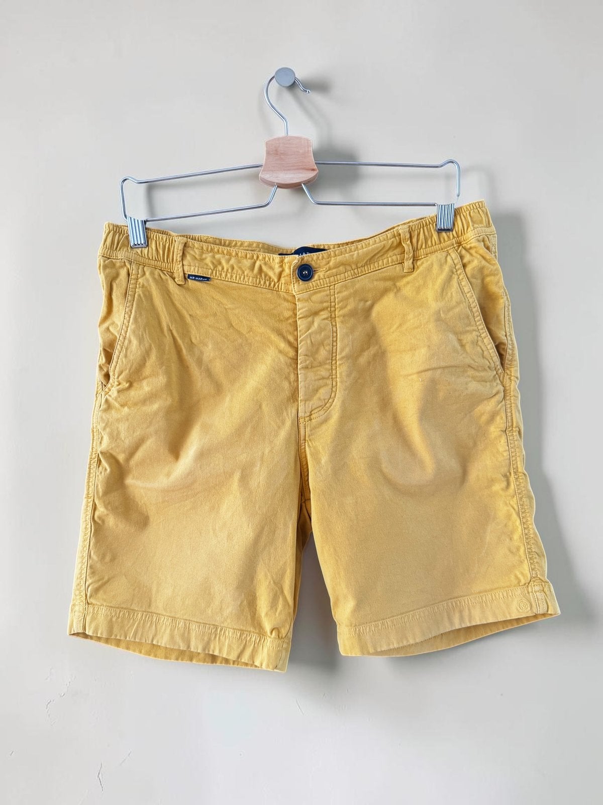 Mr Marvis Shorts geel okergeel oker maat L large 50, Ophalen of Verzenden, Zo goed als nieuw, Maat 52/54 (L), Geel