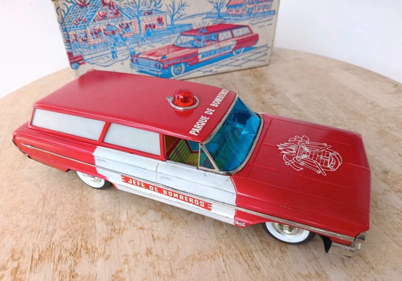 Zeldzame 48CM Rico Spanje Ford Galaxy Brandweer - Met Doos!, Ophalen of Verzenden