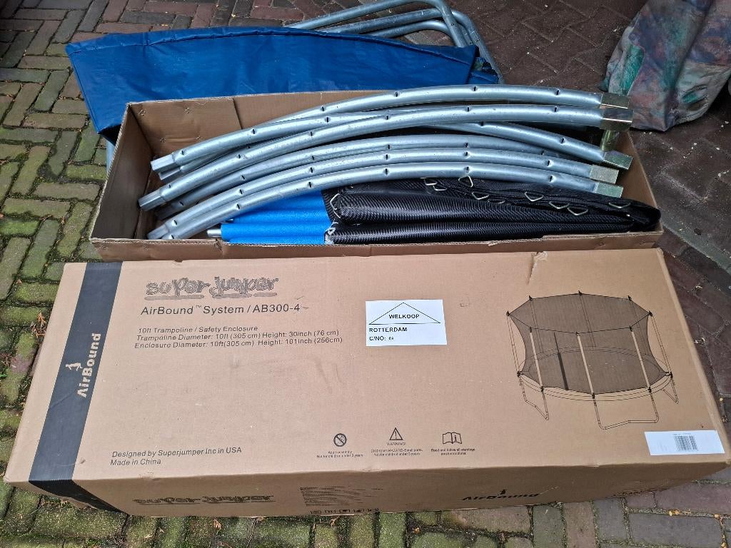 Trampoline 305 cm incl. vangnet, Ophalen, Zo goed als nieuw