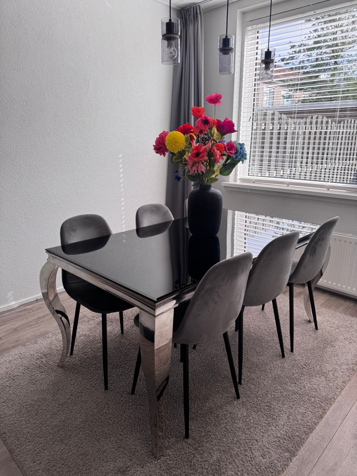 Luxe complete tafelset– 2 tafels + 6 stoelen | Goede staat!, Huis en Inrichting, Tafels | Eettafels, Ophalen, Zo goed als nieuw
