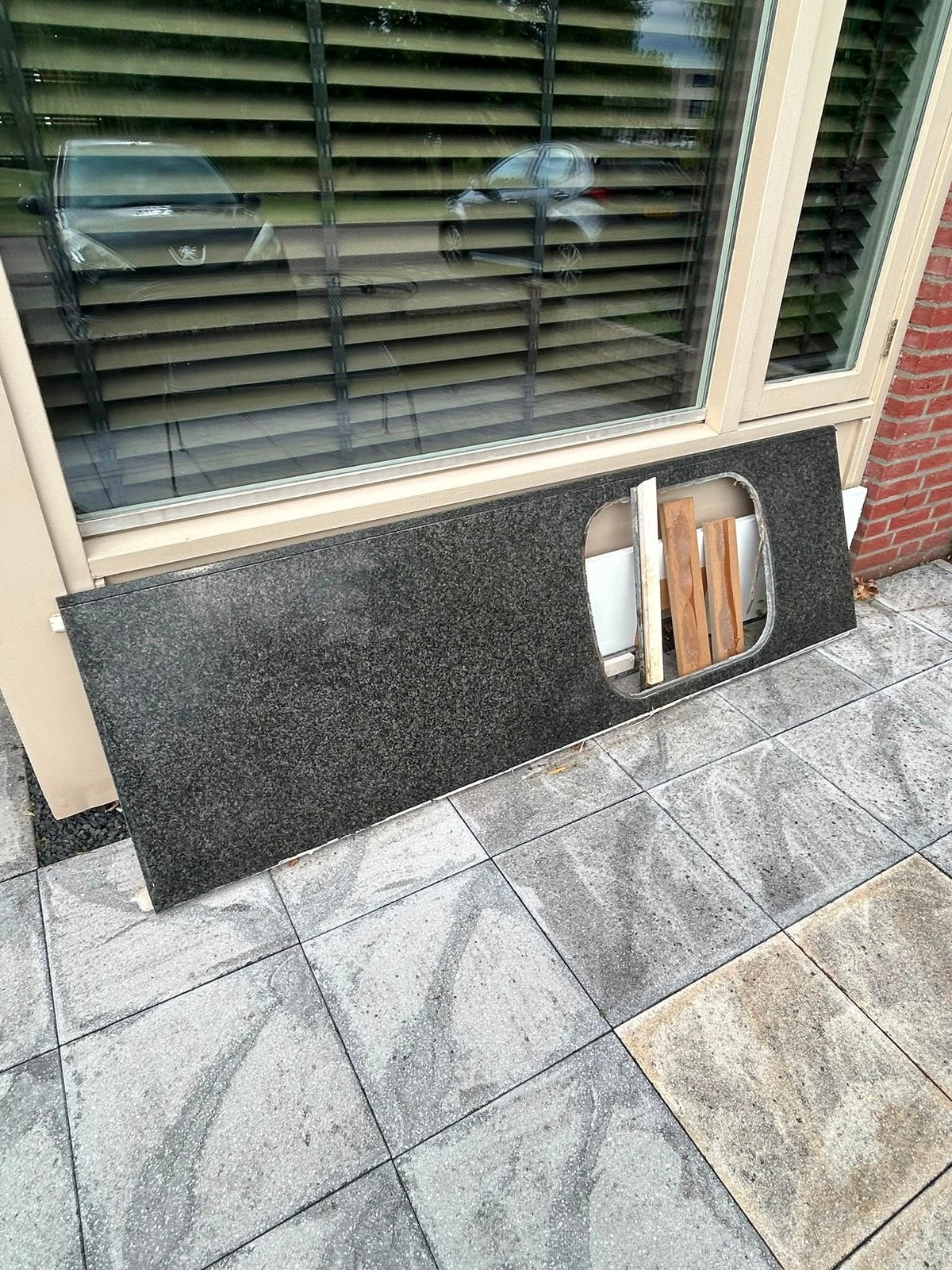 Granieten keukenblad + Tomado oven, Ophalen of Verzenden, Zo goed als nieuw