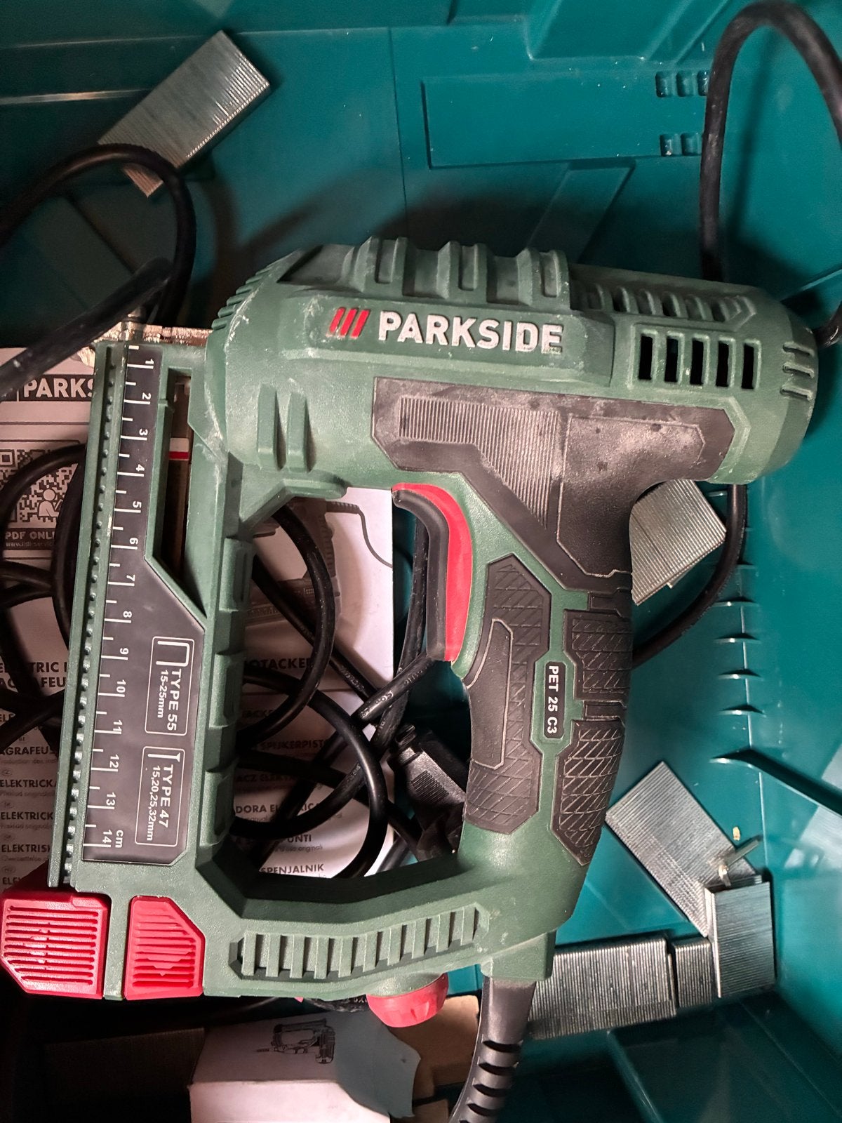 Parkside Tacker PET 25 C3 - Elektrische Nietmachine, Ophalen of Verzenden, Gebruikt, Tacker/nietmachine, Parkside