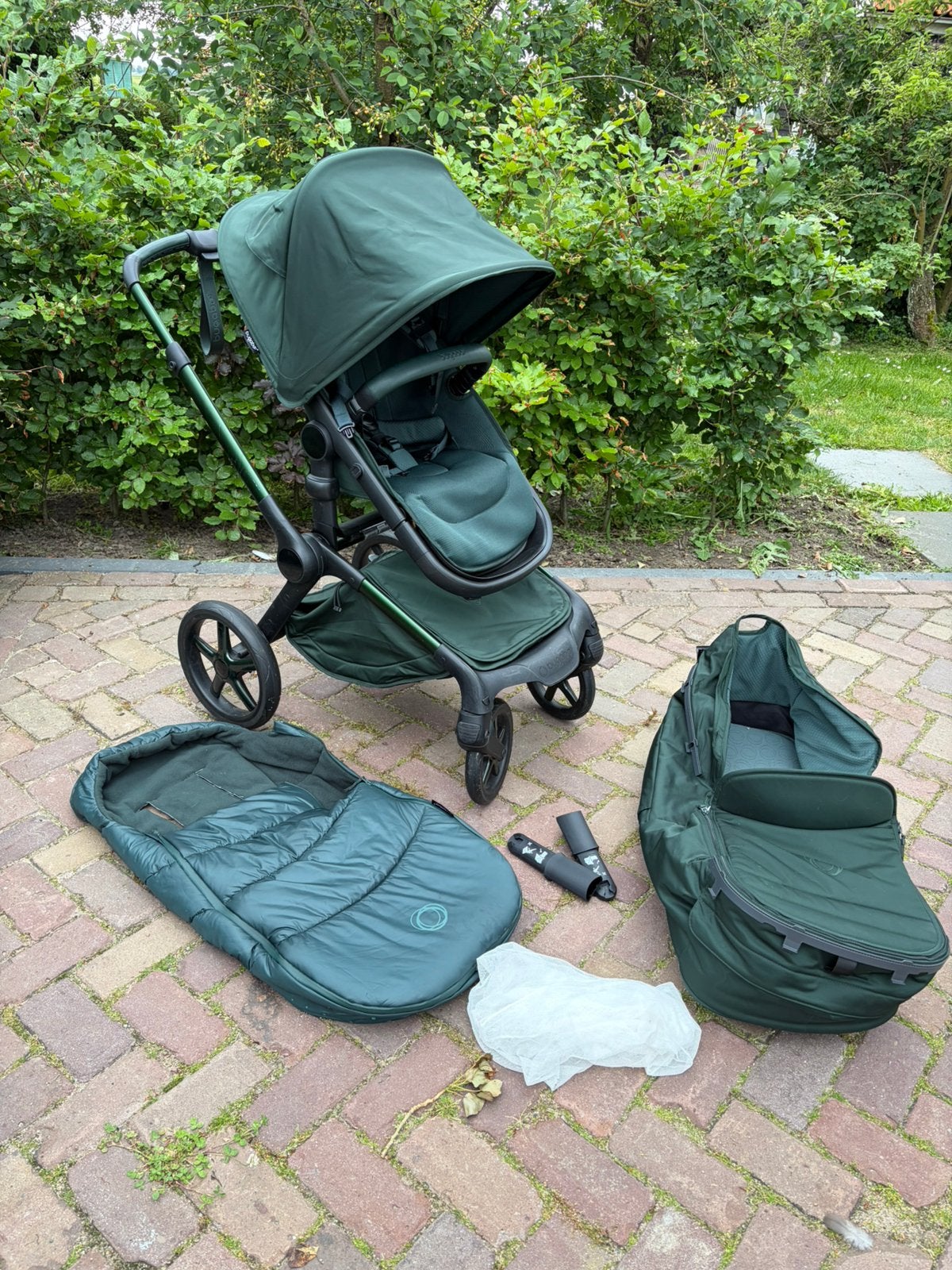 Bugaboo Fox special edition midnight green + accesoires, Ophalen, Zo goed als nieuw, Bugaboo