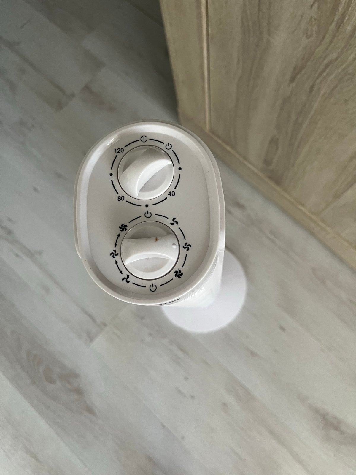 Witte torenventilator met timer en 3 snelheden, Witgoed en Apparatuur, Ventilatoren, Ophalen of Verzenden, Zo goed als nieuw, Torenventilator