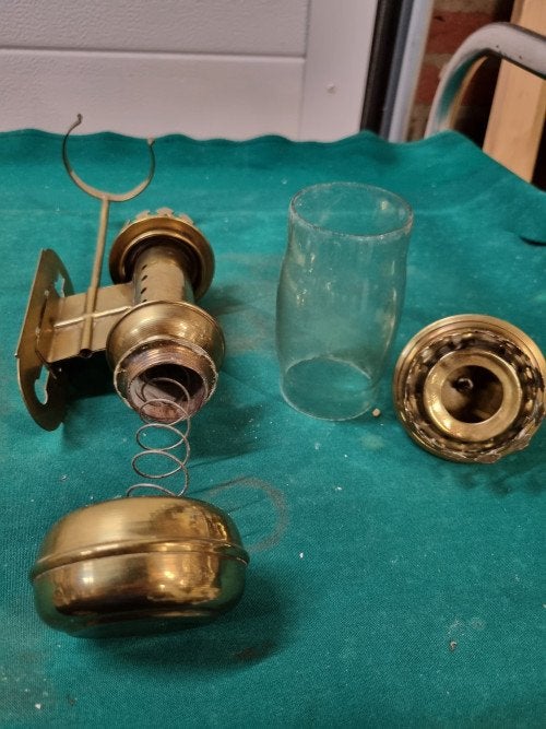 Foto 5 van kaarslamp antiek koper vintage