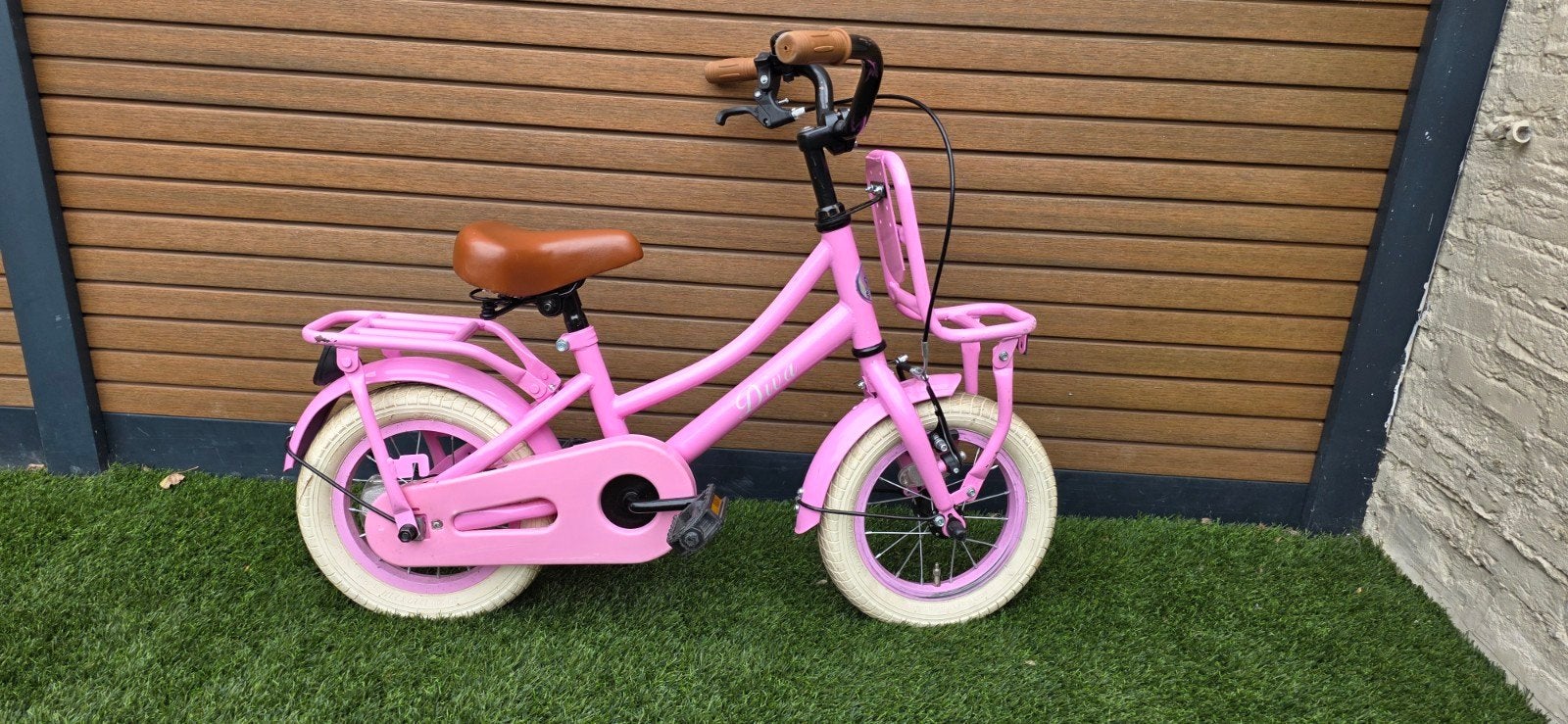 Roze Spirit Diva  kinderfiets met voorrekje, Ophalen, Terugtraprem, Gebruikt, Minder dan 16 inch