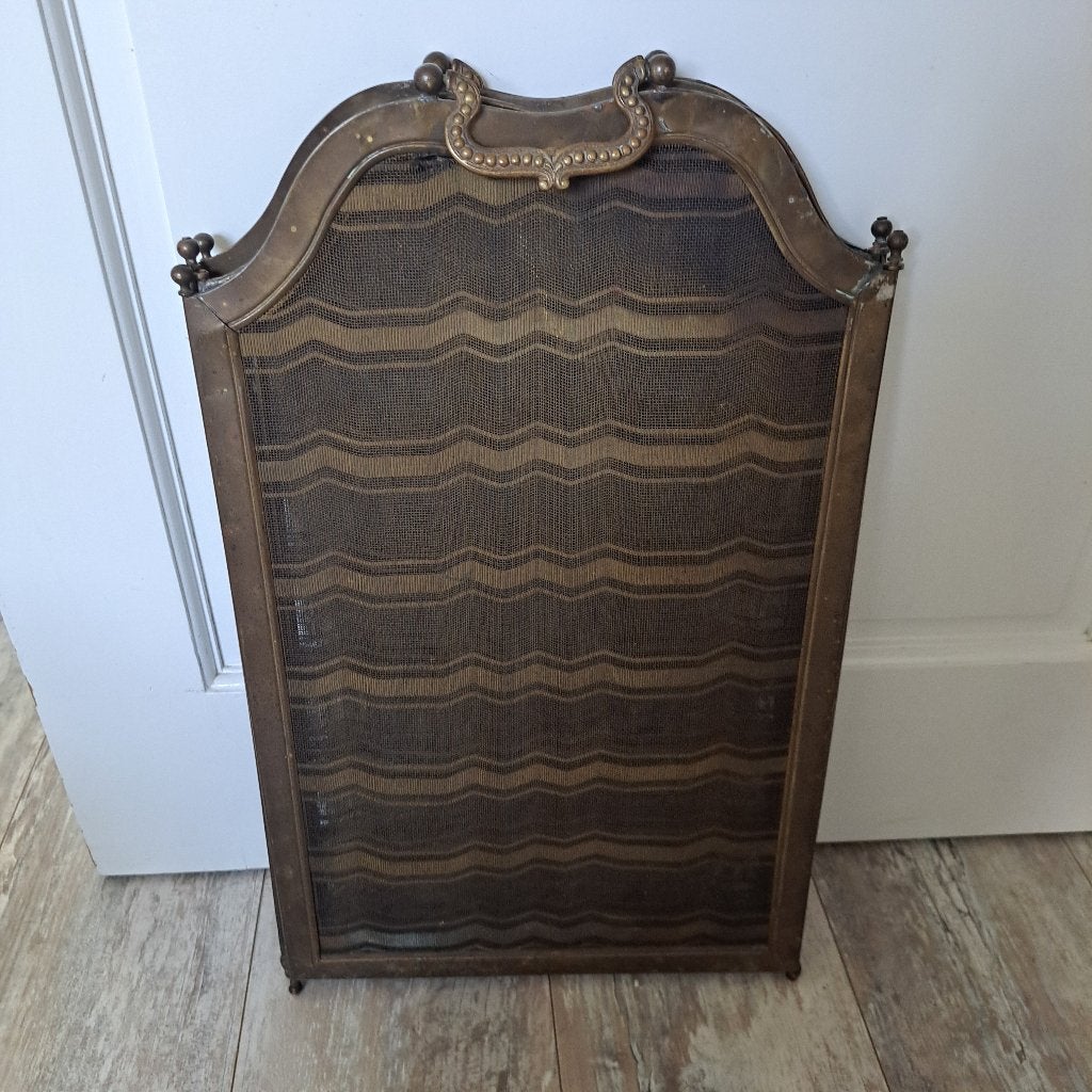 Brocante messing raam/haardscherm., Ophalen