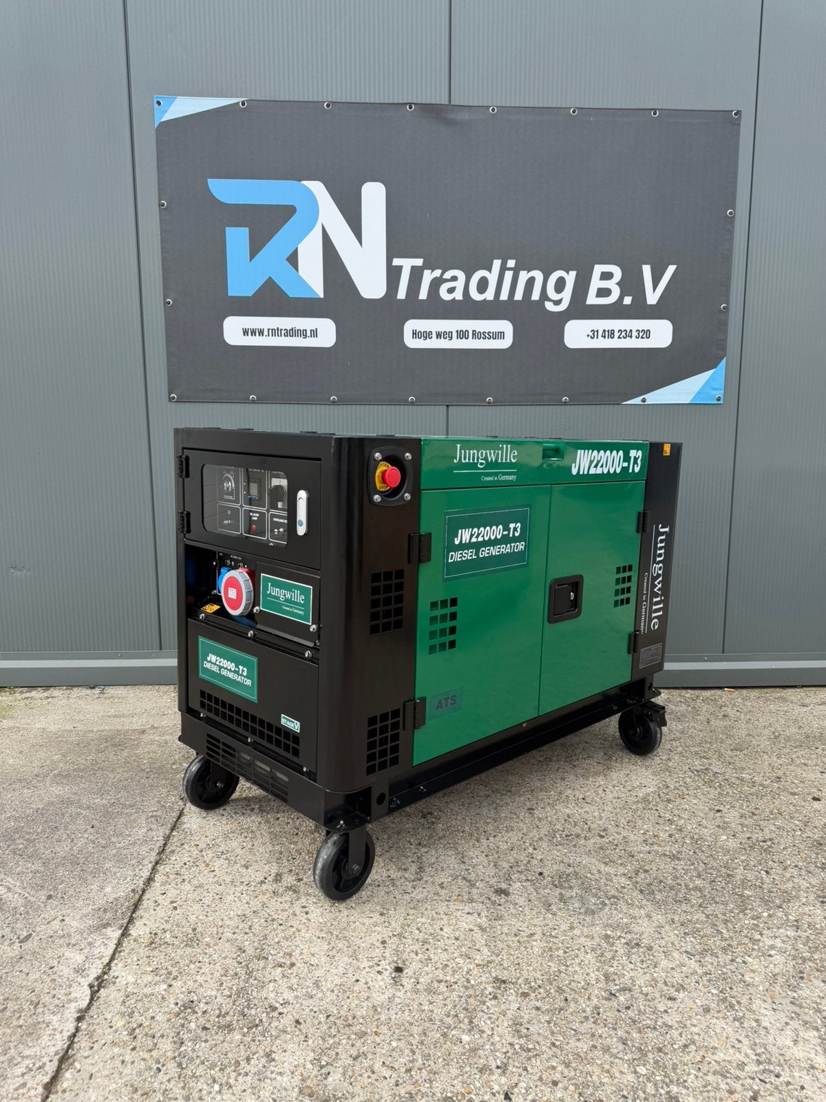 Jungwille JW22000-T3 Diesel Generator 20 kVA – NIEUW, Ophalen, Nieuw, 10 tot 30 kVA, Elektrisch startend