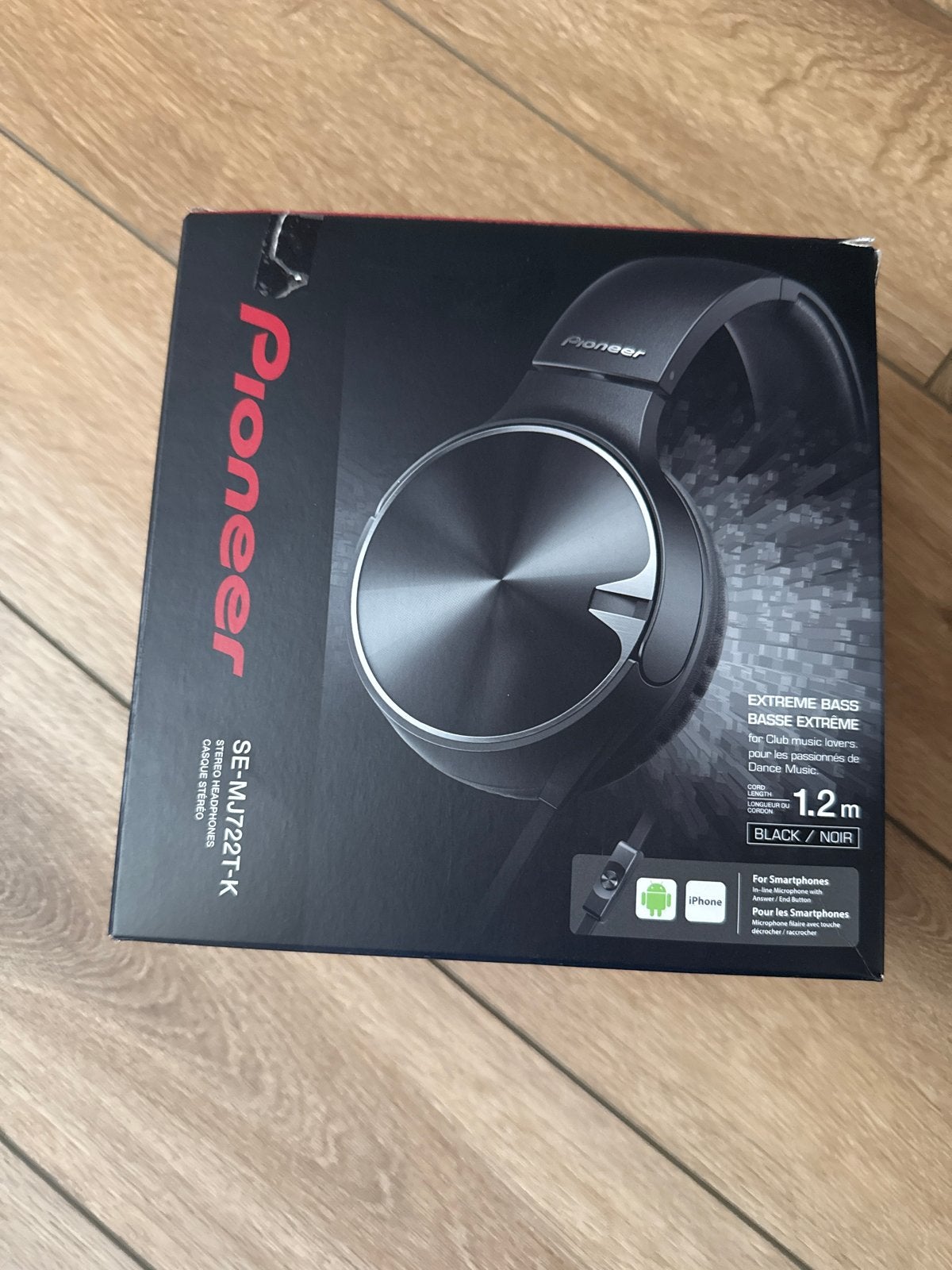 Pioneer SE-MJ722T-K Koptelefoon - Nieuw (doos beschadigd), Nieuw, On-ear, Ophalen of Verzenden, Microfoon