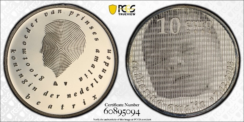 Beatrix, 10€ 2004, Catharina-Amalia Proof. PCGS PR69DCAM, Koningin Beatrix, Zilver, Euro's, Ophalen of Verzenden