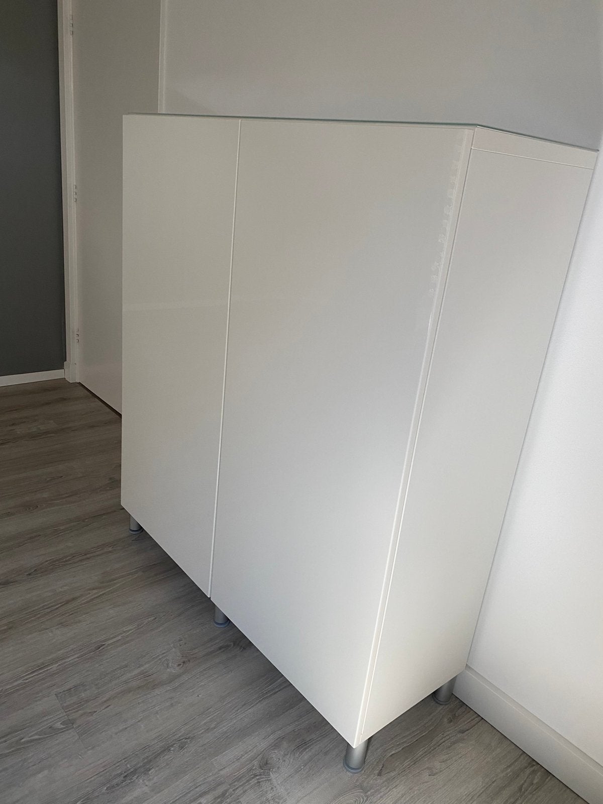 Besta Ikea kast wit glans, Ophalen, 100 tot 150 cm, 25 tot 50 cm, Gebruikt