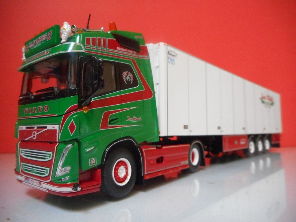 TEKNO VOLVO FH05 GLOBETROTTER JAN MUES, BELGIE 87433, Hobby en Vrije tijd, Ophalen of Verzenden, Nieuw, Bus of Vrachtwagen, Tekno