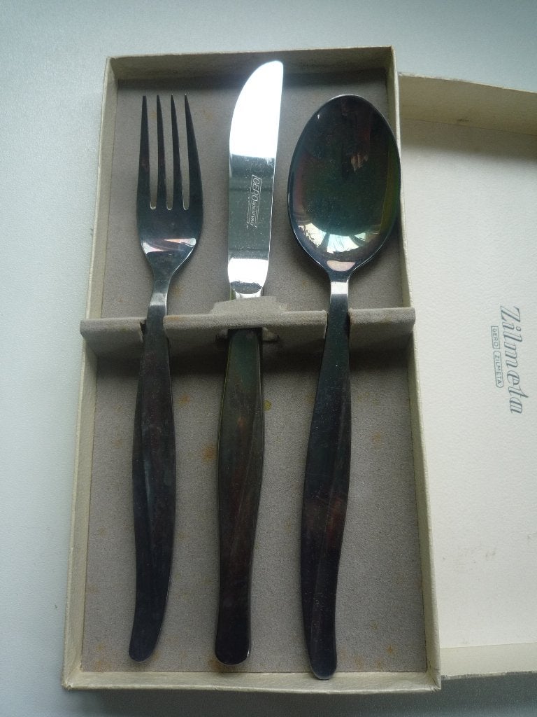 Vintage Gero Bestekset - Vork, Mes, Lepel, Ophalen of Verzenden