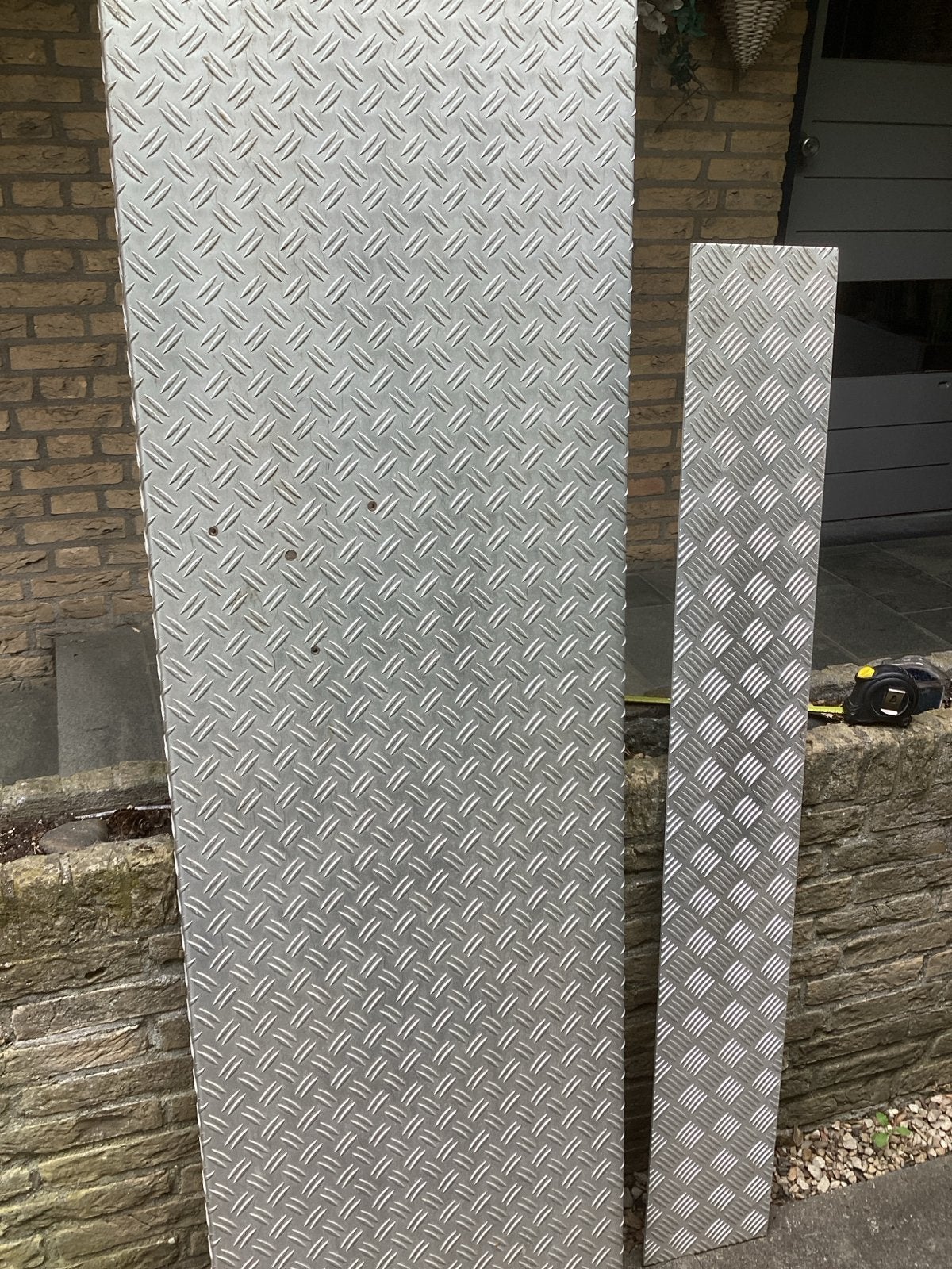 Aluminium Tranenplaat - kleine tranenplaat gratis, Doe-het-zelf en Verbouw, Metalen, Ophalen, Zo goed als nieuw, Aluminium