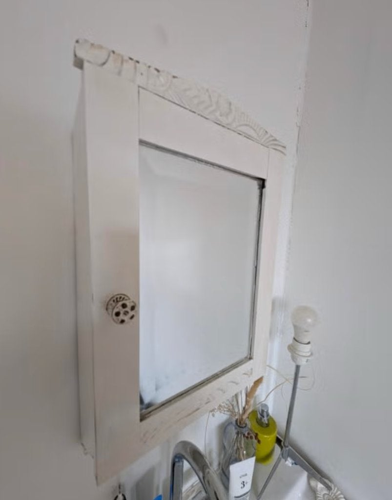 Vintage medicine cabinet, mirror (medicijnkastje, spiegel), Ophalen, 50 tot 100 cm, Minder dan 25 cm, Minder dan 100 cm
