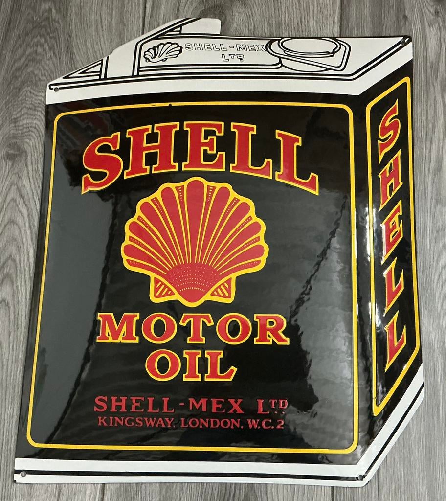 Emaille bord SHELL 55x45 cm, Verzamelen, Ophalen of Verzenden, Gebruikt, Reclamebord