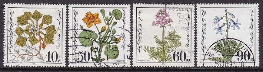 1829 - West Duitsland michel 1108/1111 gestempeld , welvaart, Verzenden, BRD, Gestempeld