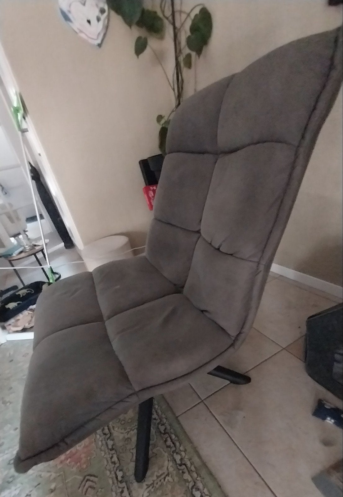 Fautuil grijs draaibaar, Huis en Inrichting, Fauteuils, Ophalen, Gebruikt, 75 tot 100 cm, Modern