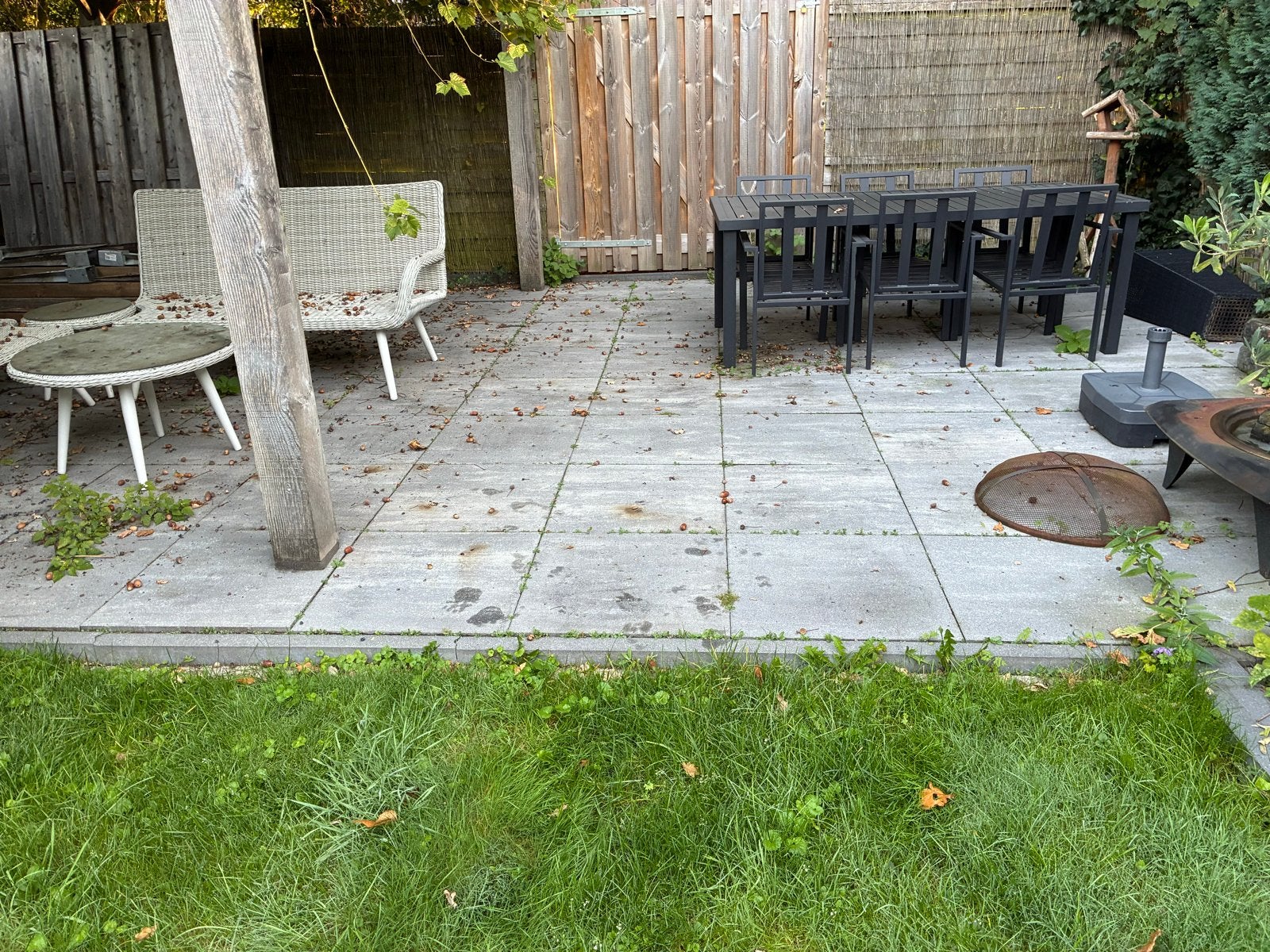 Terrastegels grijs - ruim 30 m², 60x60 cm en 4 cm dik, Tuin en Terras, Ophalen, Gebruikt, 10 m² of meer, Beton