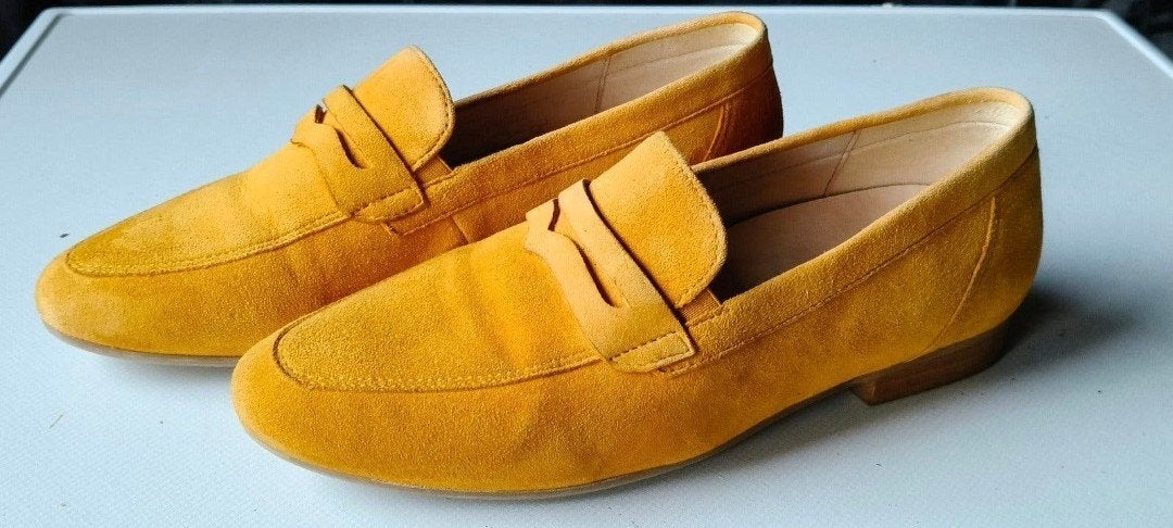 Gabor suède loafers geel, maat 37,5, Verzenden, Instappers, Geel, Gabor