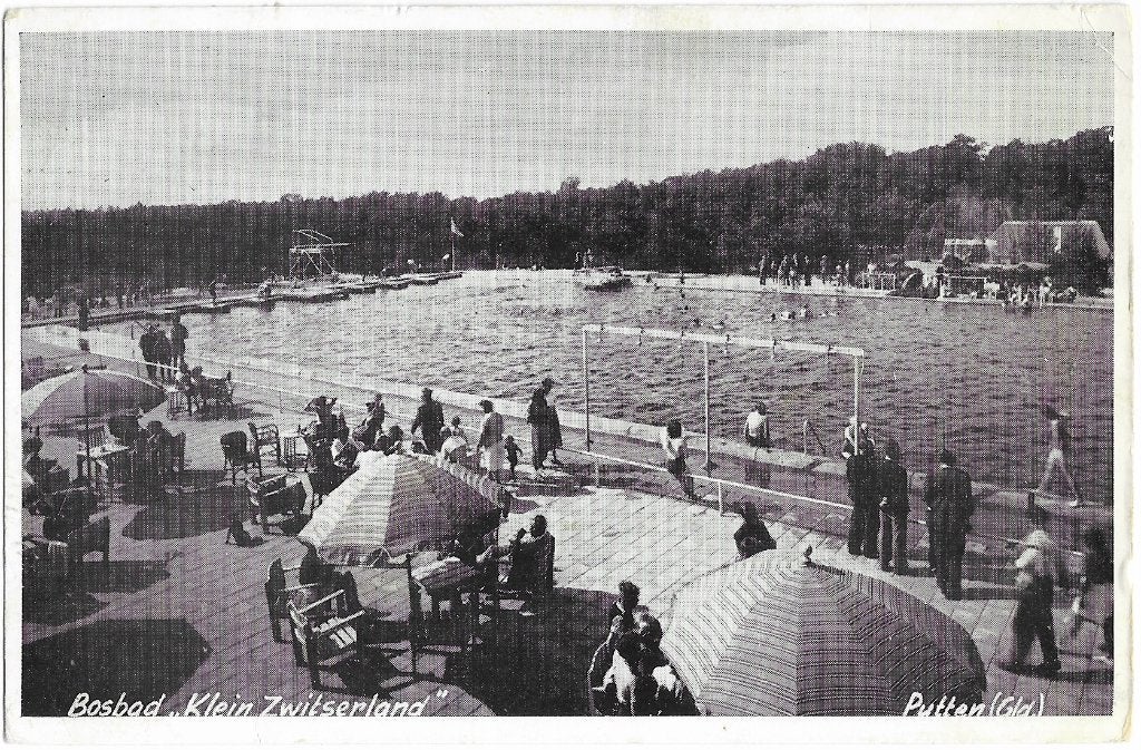 Putten, Bosbad Klein Zwitserland, terras, zwembad, duikplank, Verzenden, 1960 tot 1980, Gelopen, Gelderland