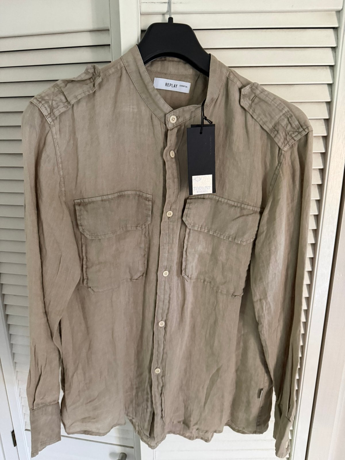 Nieuwe Replay linnen dames shirt S, Verzenden, Nieuw, Beige