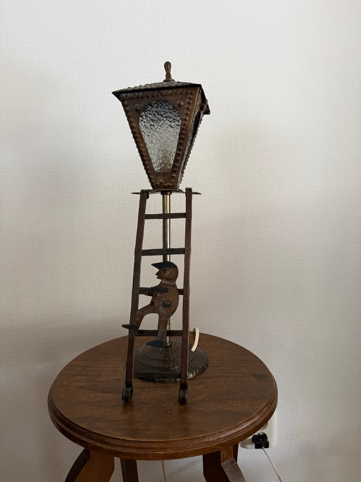 Vintage Tafellamp Schoorsteenveger met Ladder, Antiek en Kunst, Ophalen