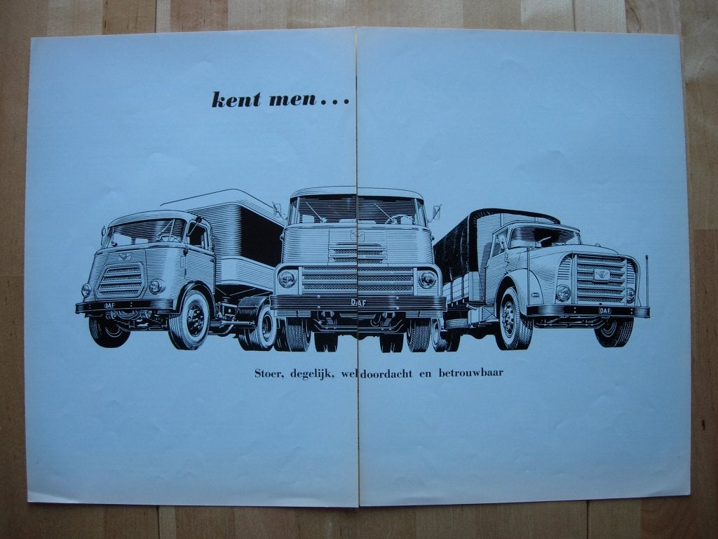 DAF Truck Fabriek Brochure ca 1959 - NL 2400 1900 1600 1300, Ophalen of Verzenden, Zo goed als nieuw, Overige merken, DAF
