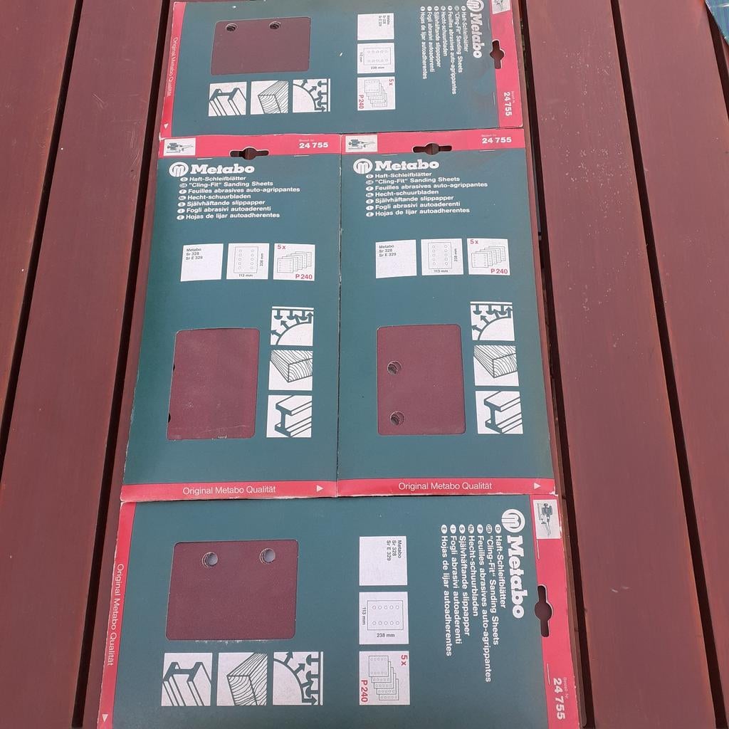 Metabo schuurbladen voor vlakschuurmachine - Diverse korrels, Doe-het-zelf en Verbouw, Gereedschap | Schuurmachines, Ophalen of Verzenden