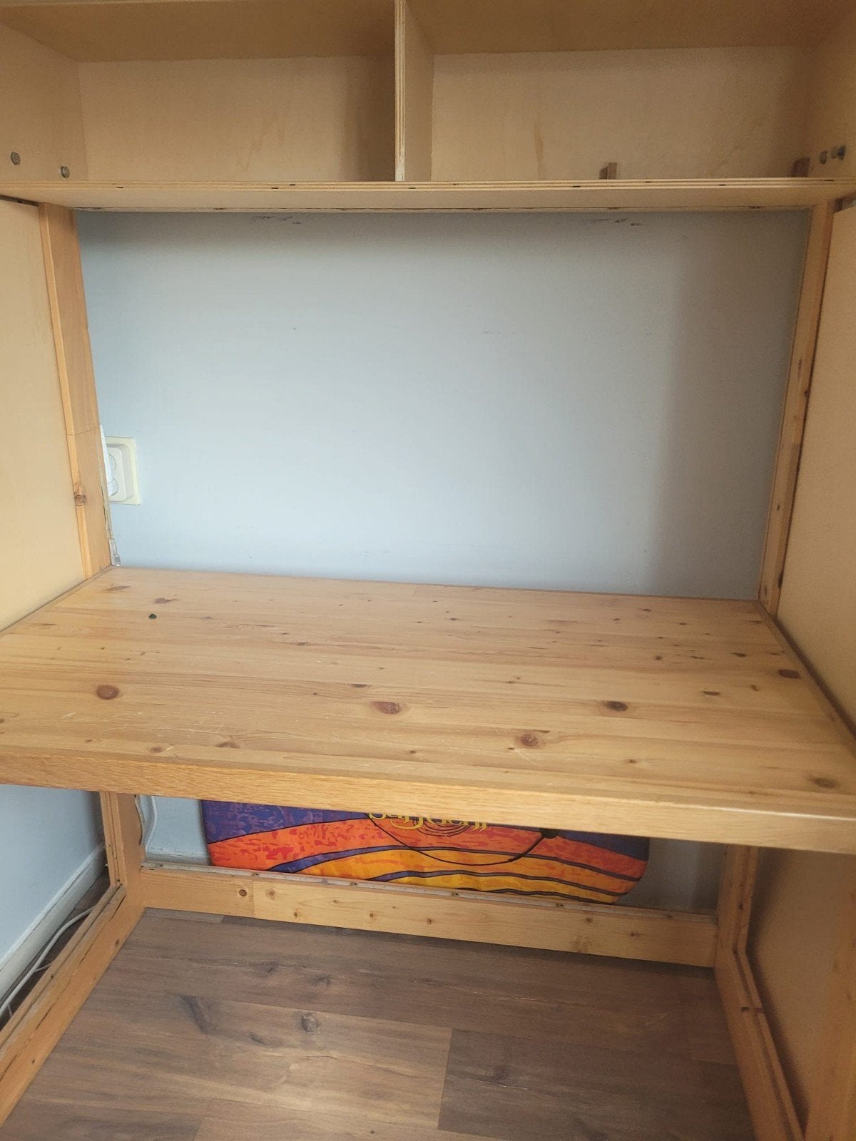 Gaaf eiken/grenen bureau met optionele panelen, Ophalen, Overige typen, Gebruikt, 120 cm