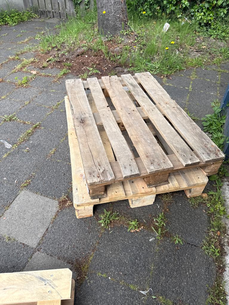 Gratis af te halen: Diverse gebruikte pallets, Ophalen of Verzenden, Gebruikt, Hout, 100 mm of meer