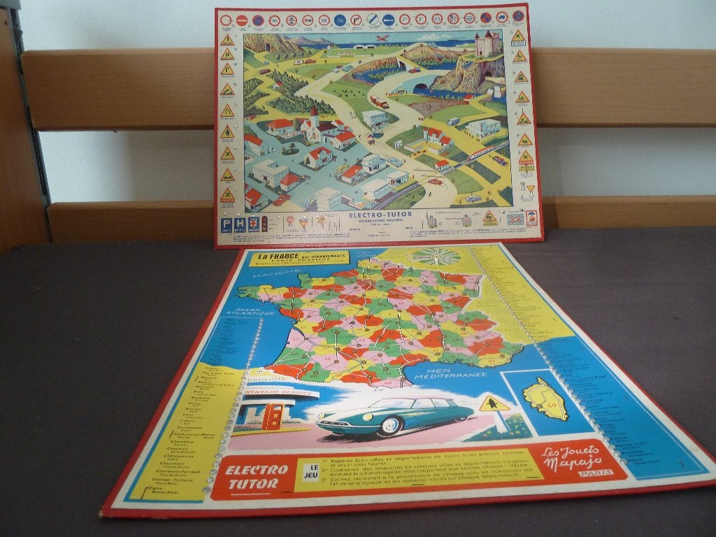 FRANSE UITGAVE van het oude ELECTRO TUTOR SPEL 45/34 cm., Ophalen of Verzenden