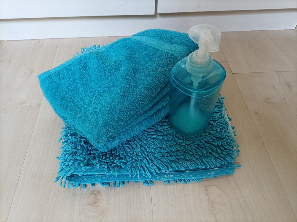 Wc mat, gastendoekjes en zeeppompje, Ophalen, Gebruikt, Jongen of Meisje, Handschoenen