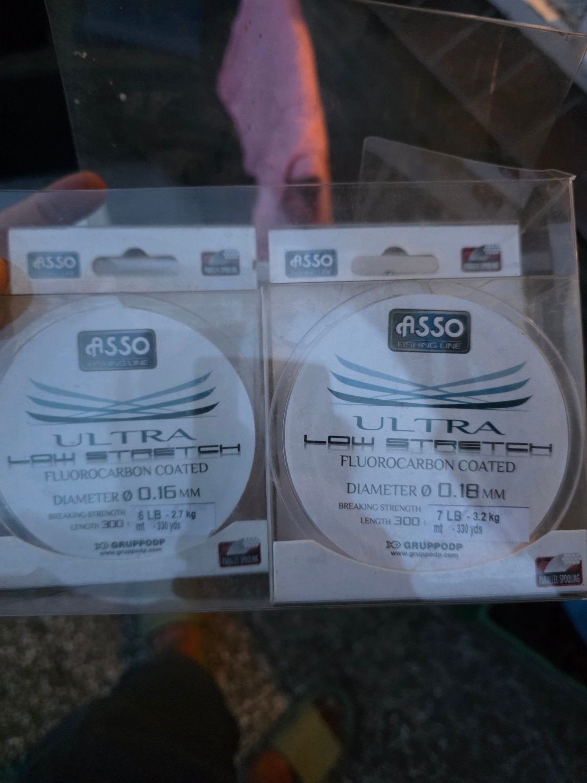 2x Asso Ultra Fluorocarbon Gecoate Vislijn (0.16 & 0.18 mm), Ophalen of Verzenden