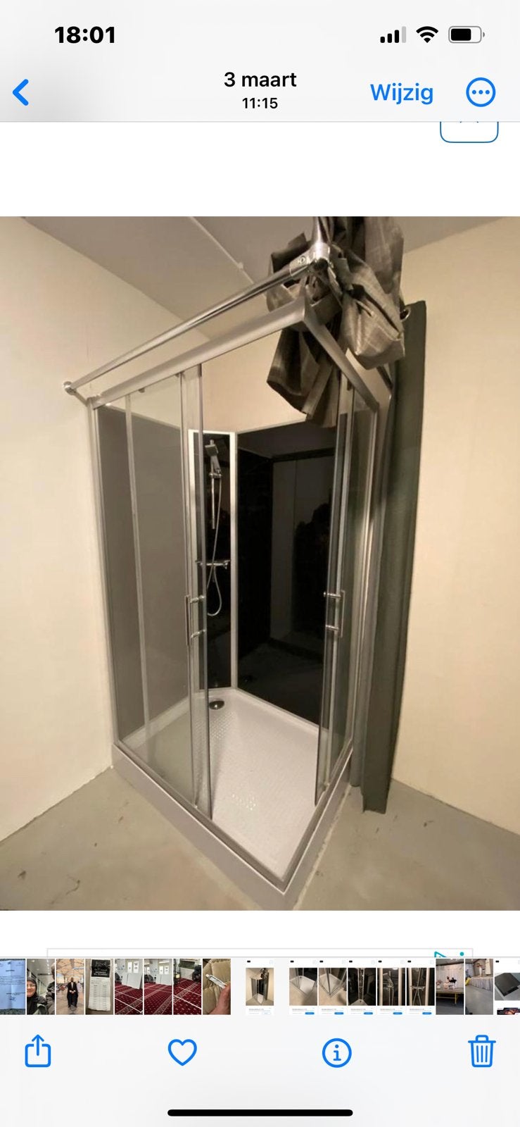 Douchecabine douche cabine, Ophalen, Gebruikt