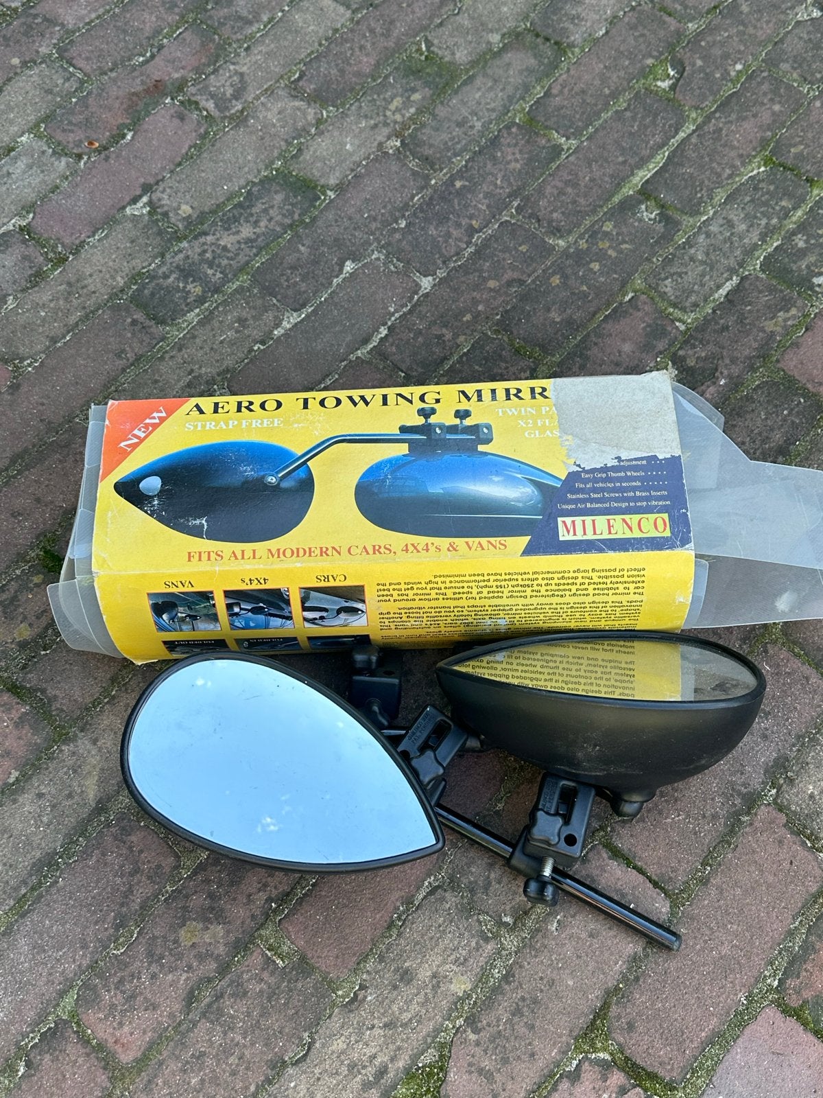 Milenco Aero caravanspiegels - Zeer goede staat, Caravans en Kamperen, Caravan accessoires, Ophalen of Verzenden, Zo goed als nieuw