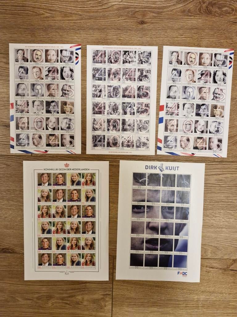 5 grote VELLEN SABA EUSTATIUS BONAIRE postfris, Postzegels en Munten, Ophalen of Verzenden, Buitenland